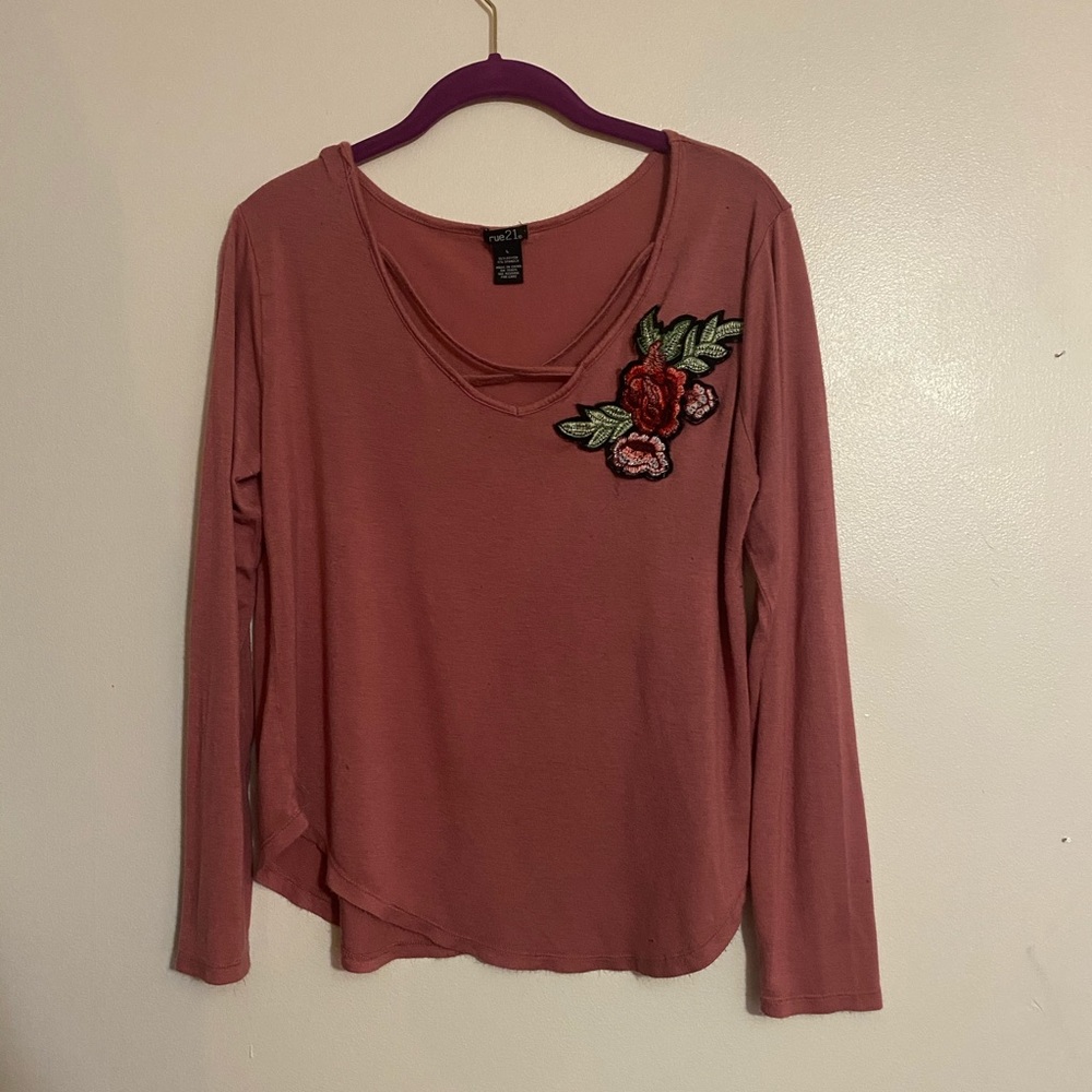 Long sleeve floral shirt